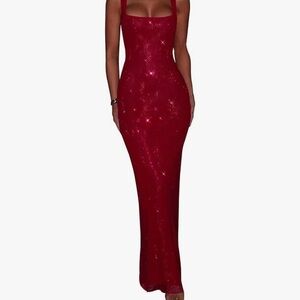 Elegant Red Evening Gown